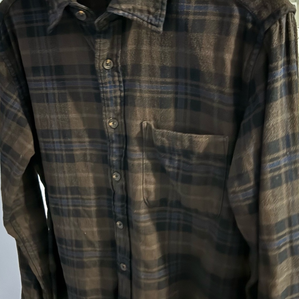 Uniqlo Plaid Shirt - Brown and Blue